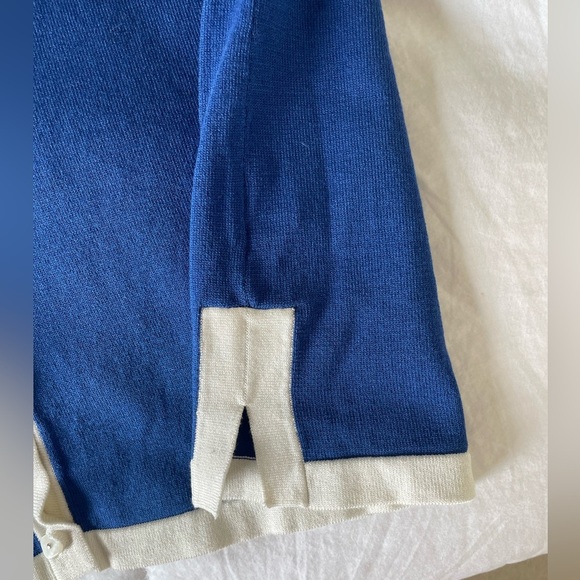 Pendleton silk blend cobalt blue cardigan blouse two piece set | 1X - Picture 14 of 16